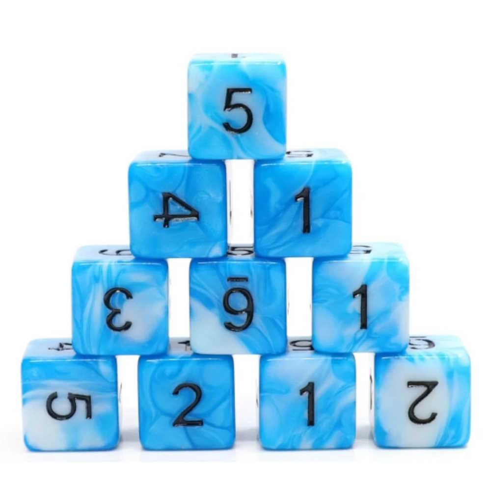 12 piece D6s - Cumulus Cloud